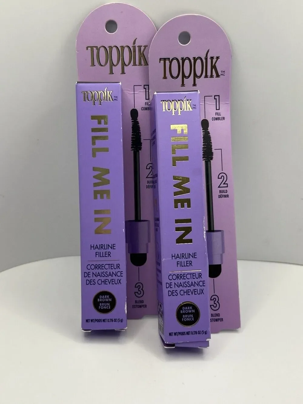 (2) - Toppik Fill Me In Hairline Filler Wands - DARK BROWN - 0.176oz - $29MSRP
